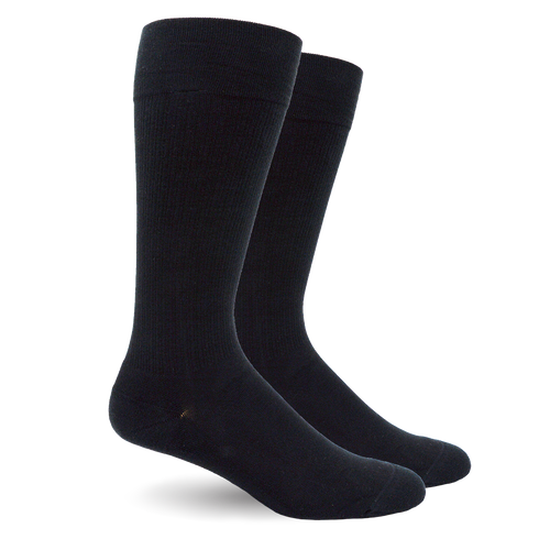 Solid Black Cotton - Medical Compression Socks